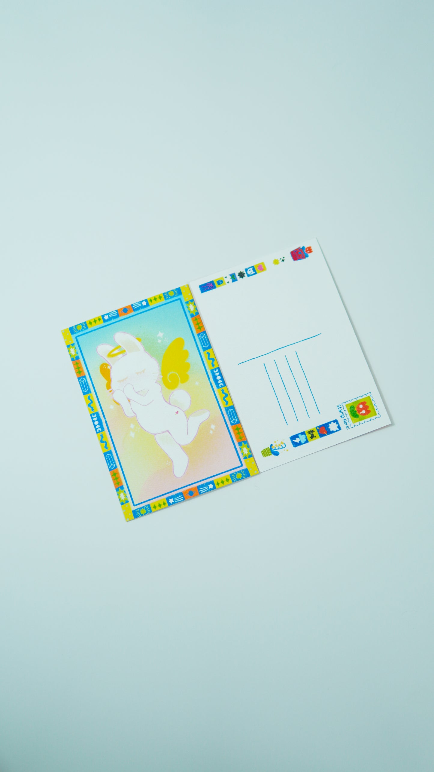 Bunny Angel Postcard 4x6