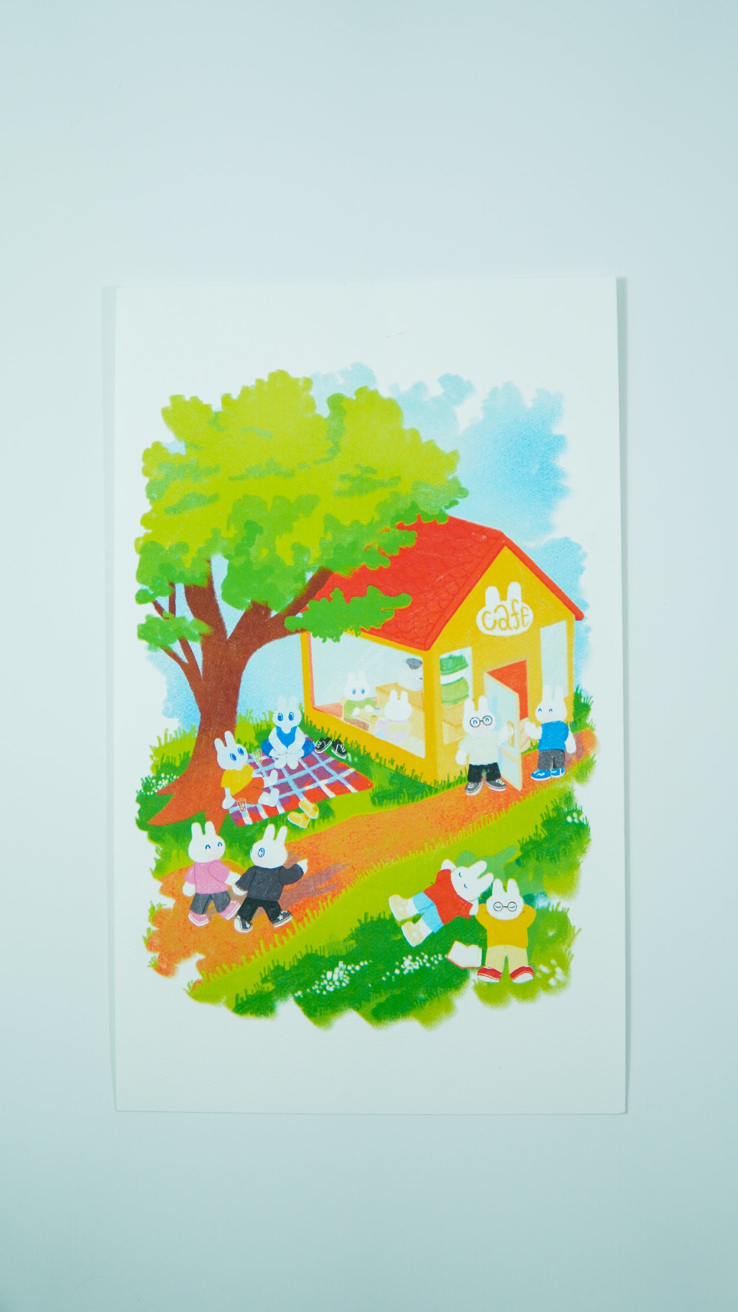 Bunny Cafe 8x14 Print