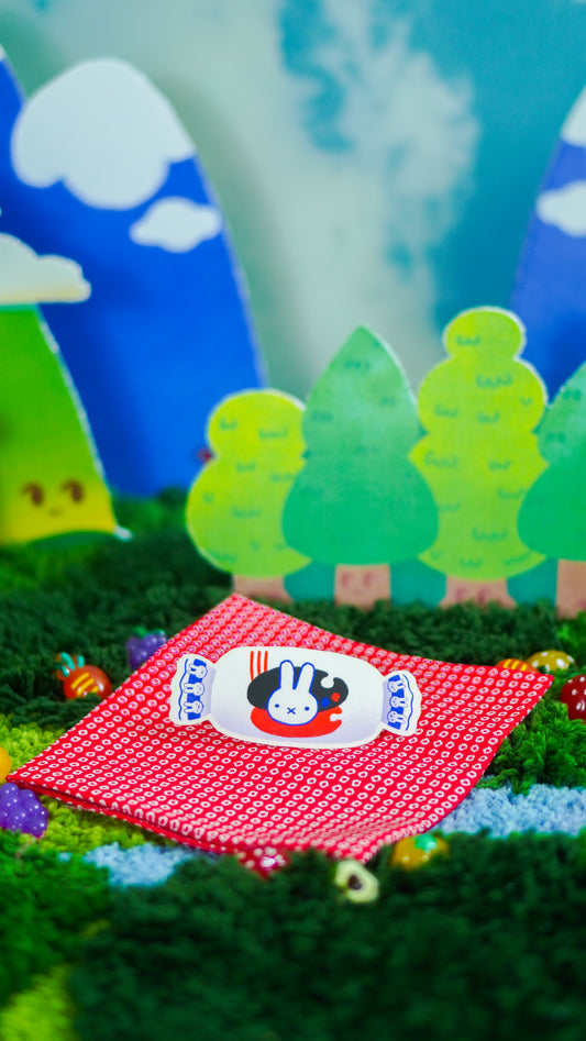 white rabbit candy sticker