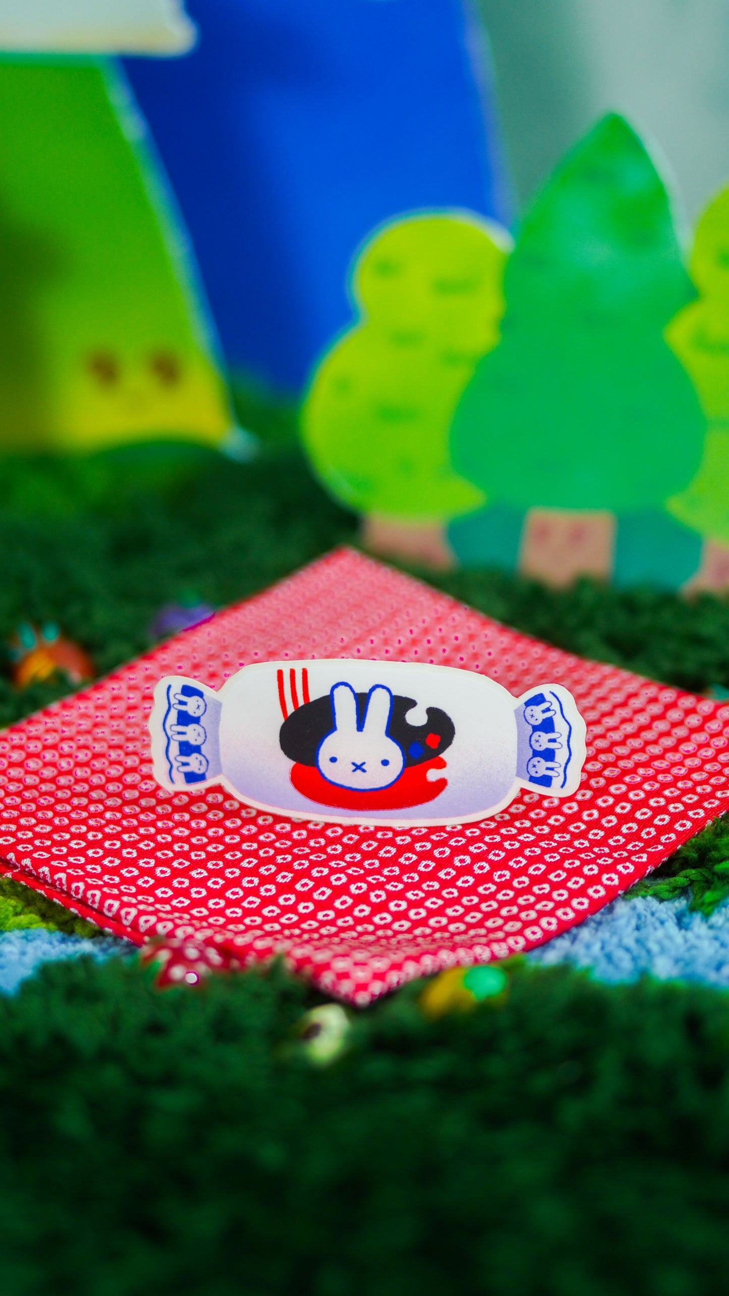 white rabbit candy sticker