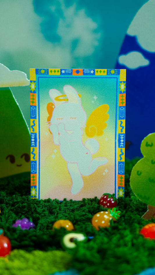 Bunny Angel Postcard 4x6