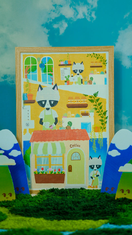 Cat Barista 11x17 Poster