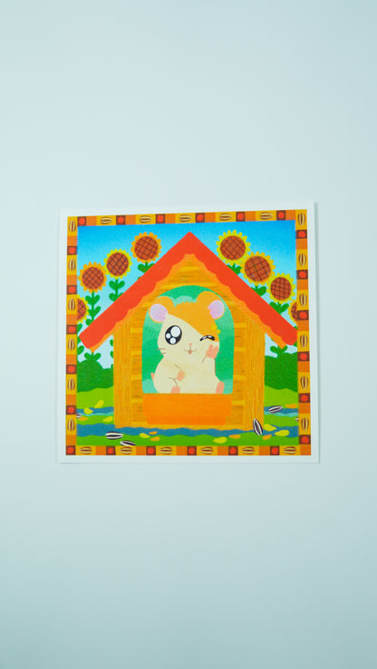 Hamtaro 8x8 Print