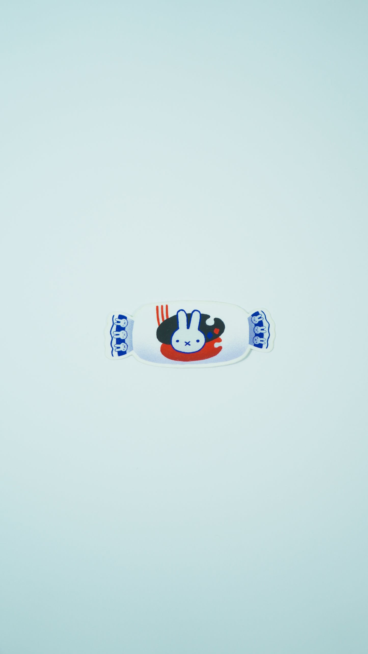 white rabbit candy sticker